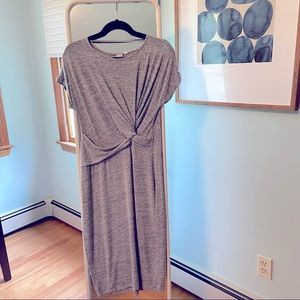 Gap lightweight, gray, short-sleeved, sweater dress
